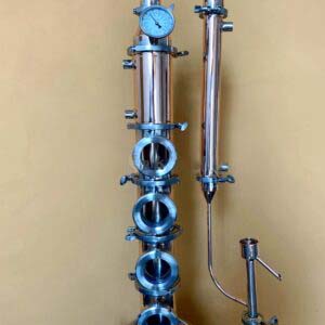 3" stainless moonshine still reflux column with copper bubble plate 